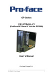 GP Series CA1-PFSALL-21 User`s Manual