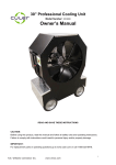 Culer XC3000 Evaporative Cooler User Manual