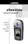 eTrexVista Owner`s Manual