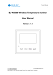 BJ-W3000 Wireless Temperature monitor User Manual