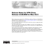 Release Notes for VPN Client, Release 4.9.00.0050 for Mac OS X
