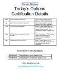 Today`s Options Certification Details