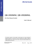 QB-V850MINI, QB-V850MINIL On-Chip Debug Emulator User`s