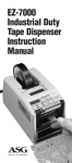 ASG EZ-7000 Tape Dispenser User Manual