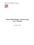 Model 1000 Modular Control System User`s Manual