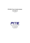 PITE 3561 Power Quality Analyzer User Manual
