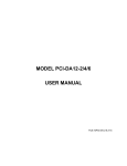 MODEL PCI-DA12-2/4/6 USER MANUAL