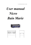 User manual Nicro Bain Marie