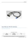 User Manual UPI-ST interface