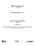 PV VALUE™ User Manual v. 1.0 - North Texas Renewable Energy