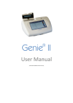 Genie ® II (GEN2-02) User Manual