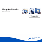 Aloha QuickService User`s Guide