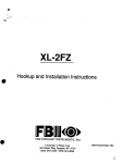 Model XL-2FZ Hook-up and Installation Instructions