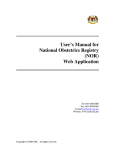 User`s Manual for National Obstetrics Registry (NOR) Web Application