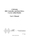CMT6104 IDE Controller and Hard Drive Carrier utilityModule User`s