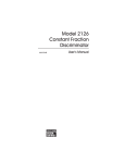 2126 Constant Fraction Discriminator User`s Manual