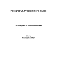 PostgreSQL Programmer`s Guide The