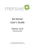 Sol Server User`s Guide