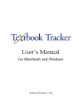 Textbook Tracker Manual in PDF Format
