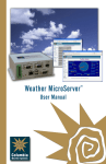 Open Weather MicroServer User Manual