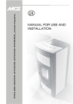 MANUAL FOR USE AND INSTALLATION