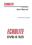DVB-S 925 User`s Manual