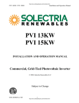 PVI 13KW PVI 15KW INSTALLATION AND OPERATION MANUAL