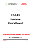 TICE89 Hardware User`s Manual tenx