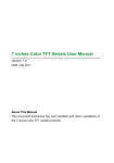 7 inches Color TFT Serials User Manual