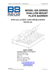 model 820 series shallow mount plate barrier