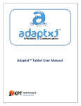 Adaptxt® Tablet User Manual AdaptxtTM Tablet User Manual