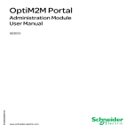 OptiM2M Portal - Administration Module - User Manual