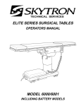 SKYTRON Elite 6000 O/R Table Operaters Manual