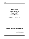 TRST-C10BI Printer Driver for Windows XP User`s Manual