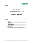 LON Valve Actuator SA-22 Art. no. MTN887391