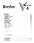 Chapter 4 - Mangd Switch Software Setup