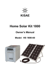 KISAE Home Solar Kit 1800 User Manual