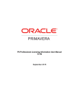 P6 Professional Licensing Information User Manual 15 R2