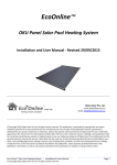 OKU Panels Solar Pool Heating Installation Manual