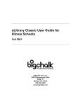 eLibrary Classic User Guide for Illinois Schools Fall 2001