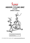 indoor cycling bike sf-b1001 owner`s manual