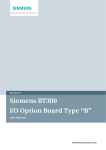 Siemens BT300 I/O Option Board Type “B”