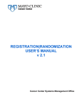 REGISTRATION|RANDOMIZATION USER`S MANUAL v 2.1
