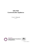 NAR-7060 User`s Manual