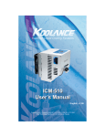 ICM-510 User`s Manual ICM-510 User`s Manual