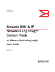 Brocade SAN + IP Networks Log Insight Content Pack for VMware