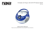 Portable CD Player with AM/FM Stereo Radio Instruction