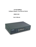 10/100/1000Mbps Intelligent Gigabit / Fast Ethernet Switch
