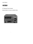 User`s Manual DC Regulated Power Supplies Models - Cole