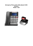 Emergency Phone with 2-Way Speech SOS Pendant